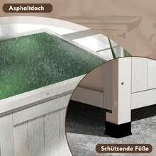 Outsunny Garden Shed, Wooden Tool Shed, Weatherproof Tool Shed With 2 Doors, Tool House With Asphalt Roof, Tool Cabinet For Garden, Patio, 110 X 55 X 117 Cm, Light Grey - Light Grey - View 6