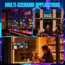 Father's Day Gift:LED Open Sign For Business 13"X7.87", Programmable App Control, Ultra Bright Dynamic Lighting, Waterproof Wall Mountable Light Up Sign For Storefront, Bar, Cafe, Salon & Restaurant - 13*7.9in-two-row Display - View 7