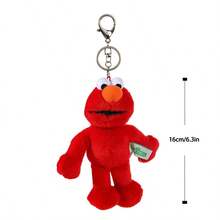 正版芝麻街毛绒玩偶钥匙扣吊坠艾尔莫红色玩偶摆件背包挂饰 - 彩色 - 查看 14