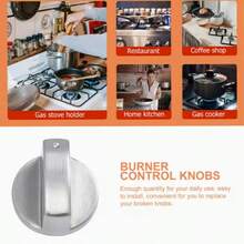 6mm Universal Stainless Steel Gas Stove Knob, Liquefied Gas Stove Knob