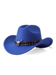 1pc Animal Bohemian Polyester Bow Western Cowboy Hat, Versatile Fashion Accessory For Daily Wear, Unisex - Multicolor - View 18
