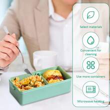 1pc 700ml Rectangular Bento Lunch Box, Fashionable & Portable Japanese-Style Lunch Box With Airtight Seal, Utensils, Microwave & Heating , Minimalist Design, Large Capacity PP Material - Multicolor - View 10