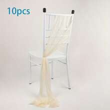 1/5/10/20 Stücke Stuhlschärpe, salbeigrün & rosa Schleife, Hochzeitsgang Stuhl Dekoration, geeignet für Gangdekoration, Partyveranstaltungen, Taufe - Verschiedenfarbig - Übersicht 21