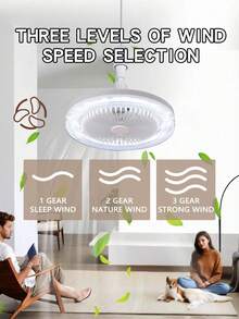 Silent LED Ceiling Fan Light, 40W, 3-Speed Dimmable Lighting With Remote Control, Adjustable Color Temperature & Speed, Easy Flush Mount Installation - Ideal For Living Room, Bedroom, Office
