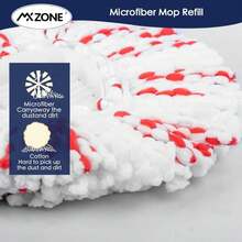 MXZONE Scrubber Mop Head Replacement Compatible With O Cedar EasyWring 1 Tank System, Spin Mop Scrub Brush Head, Hard Bristle Cleaning Brush Attachment For Kitchen Tile Floor, Not Fit RinseClean - ColorN - 查看 6