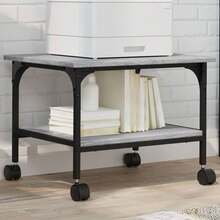 vidaXL Support d'imprimante à 2 ebenex sonoma gris 50x40x38 cm - Gris - Voir 1