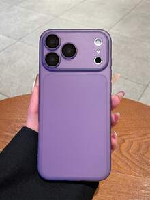 Funda de teléfono suave de silicona de color lavanda púrpura mate, amigable con la piel, con protector de lente de cámara de vidrio templado, compatible con iPhone 16/13, 17 Pro Max/17, anti-arañazos, anti-huellas dactilares, a prueba de golpes - Morado - Ver 11
