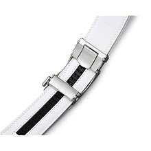 Men's Belt, Ratchet Dress Casual Belt With Adjustable Automatic Buckle Trim To Fit,40inch-44inchWaistAdjustable,White-04 - Trắng-04 - Xem 5