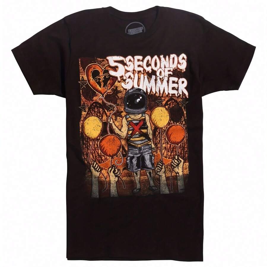 5SOS 5 Snds Of Summer ASTRONAUT KID T-Shirt NEW Licensed & Official XS-3XL - 黑色5 - 查看 1