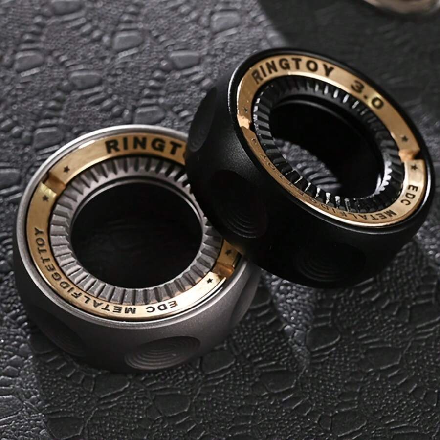 1 chiếc vòng xoay kim loại EDC, đồ chơi giảm căng thẳng có thể điều chỉnh, đồ chơi ngón tay thư giãn dành cho người lớn, món quà hoàn hảo cho nam giới giúp tập trung và thư giãn.