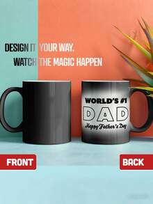 Caneca Personalizável Mudando de Cor - 325ml Xícara de Café Sensível ao Calor Personalizável, Pode Imprimir Fotos e Imagens - Multicolorido - Visão 7