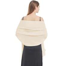 Ciormis Chiffon Shawl Wraps Scarves Lightweight For Women Evening Dresses Wedding Bridesmaid Or Formal Occasions,D1#.PaleChampagne - D1#.PaleChampagne - Xem 1