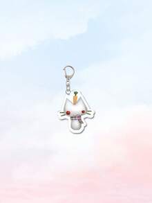 1个亚克力可爱卡通3D猫咪钥匙扣 卡通主题钥匙链挂件 背包装饰/包包配件/书包配件/钱包挂件/朋友礼物