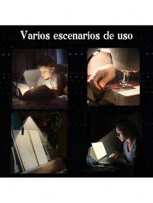 EstiloNELAPARO LED Luz De Lectura, Lectura Luz De Libro Con 3 Modos De ProteccióN De Los Ojos AtenuacióN Continua, Recargable LáMpara De Libro Con Clip Para Estudio, Leer, Trabajar, Viaje EctVersióN Mejorada - Negro - Ver 3