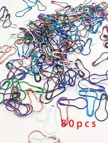 10/80/120/260pcs Gold/Silver Metal Safety Pins, Markers, Tags For Sewing, Cross Stitch, DIY Craft (Colorful) - Color - View 11