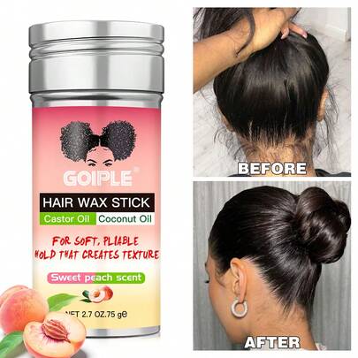 Goiple Bộ sáp vuốt tóc dạng thỏi 75g/16g kèm cọ, giúp tạo kiểu tóc mượt mà, kiểm soát tóc xơ rối, giữ nếp lâu dài, không gây bết dính, dưỡng tóc, gồm 7/4/2 thỏi, dùng để tạo búi tóc, phù hợp với mọi loại tóc, món quà tuyệt vời nhất cho sinh nhật, ngày lễ, ngày Valentine, ngày của Mẹ.