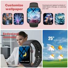 Unisex Smart Watch With Notification, Music Playback And Call Answering Functions - Black - View 8