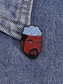 1 st. isfrisyr emaljmärke hiphop rap sångare ryggsäck jacka brosch kläder ryggsäck smycken present till vänner - Multifärgad - Visa 11