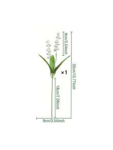 10支白色铃兰仿真花束 - 塑料仿真植物，适用于婚礼、订婚、家居装饰 - 也适用于感恩节、情人节、毕业典礼等场合 - 不含花盆的桌面花卉摆件 - 家居装饰爱好者、活动策划者、妈妈、闺蜜、生日礼物的完美之选 - 多色 - 查看 8