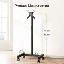 Mobile TV Cart, Rolling TV Stand For 13-50 Inch With 30° Tilt Universal TVs Cart For LED/LCD/OLED Height Adjustable Floor TV Stand Holds 44lbs Portable Monitor Stand Max VESA 200x200mm - 米色 - 查看 5