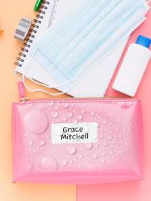 1-280pcs Customized Name Label Stickers, Suitable For Small Businesses, Summer Camps, Gym Bags, Office Supplies, Product Packaging, Transparent And White Paper Options, Tear-Resistant, No Residue Adhesive, Suitable For Entrepreneurs, Teachers, Families, Custom Name Stickers For Back-To-School Organization And Branding,Wallpaper Stickers Wall - Rose Red - View 7