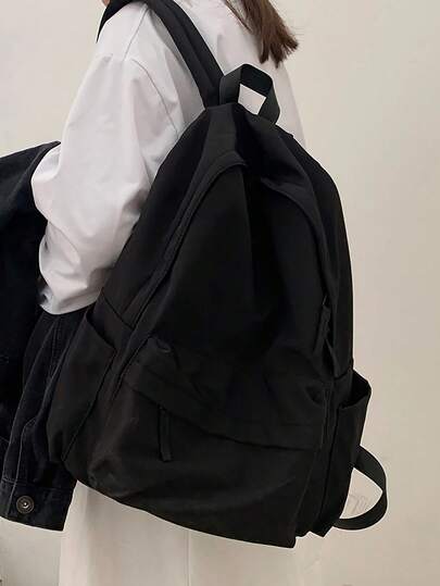 Lightweight, Business Casual Style, Large Capacity, Compact. This Backpack Is Designed To Be Compact And Portable, With Multiple Pockets On The Front For Full Functionality. Suitable For College Students, Office Workers, Business Professionals, Commuters, And Back-To-School Use. Can Be Used In The Office, University Campus, Outdoors, Travel, Outdoor Activities, And School. Large Capacity Design With A Laptop Compartment, Making It An Ideal Choice For Commuting And Going To School.