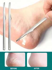 1pc Professional Stainless Steel Foot Scraper, Removes Dead Skin, Foot File, Callus Remover, Unisex Foot Care Tool