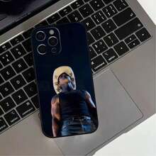 Funda de Teléfono Singer Joe J-Jonas para 17,16,15,14,13,12,11 Plus, Pro Max, Cubierta Negra de Silicona Suave - Z4 - Ver 7