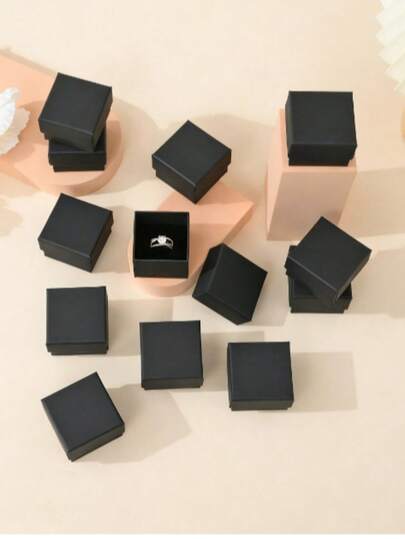12pcs Elegant & Versatile Jewelry Gift Boxes, Perfect For Earrings, Rings, Necklaces And Pendants - Ideal For Holiday Gifts, Christmas, Valentine's Day And Back To School Celebrations, Ensuring Your Gifts Shine With Fashion And Sophistication, Suitable For Any Occasion And Special Moment.