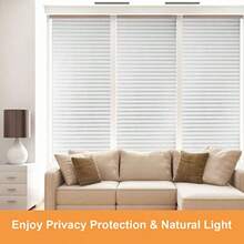 Arthome 45x254CM Película Decorativa de VidrioSin Pegamento Vinilo Pegatina de Ventanas Proteger Privacidad Adherencia Electrostática Anti UV para Sala de Estar Baño Dormitorio Cocina Oficina - Persianas - Ver 4