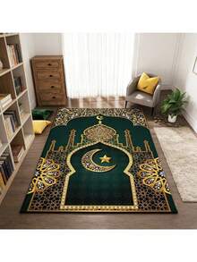 1pc Ramadan Prayer Mat, Prayer Rug, Salat Mat, Ramadan Prayer Carpet, Daily Prayer Mat - Multicolor - View 5