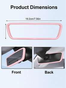 Silicone Rearview Mirror Cover - Soft Universal Car Rearview Mirror Protector, Available In Pink, Black And Orange - Lightweight Car Interior Accessory - A - View 4