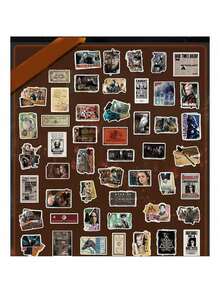 WB 50 Stücke offiziell lizenzierte Harry Potter Aufkleber von Warner Bros, Hogwarts Charakterbilder, wasserfestes Material für Laptop, Wasserglas, Gepäck, Fahrrad, kreative, modische Dekorationsaufkleber für Weihnachten, Halloween, Geburtstag, Jahrestag, Überraschungsgeschenke für Familie und Freunde