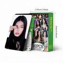 92张（60张卡片+32张贴纸）Kpop KATSEYE LOMO卡 | 高品质全息照片卡 - 专辑粉丝周边 | 收藏卡和粉丝卡 | 适合作为生日和周年纪念礼物送给粉丝和朋友，照片卡，脚卡，TWICE，你，卡片，明星卡，卡片收藏，玩具 - 彩色 - 查看 4