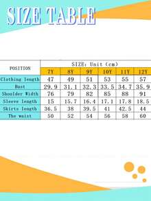 Girls Letter Print Short Sleeve Top And Skirt Set - Army Green - View 7