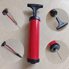 8-Inch Inflatable Tool 7-Piece Set, Basketball, Football, Volleyball, Yoga Ball, Swimming Ring, Inflatable Pump, Indoor And Outdoor Sports Portable Ball Pump And Needle, Home Use Pump - Red - View 3