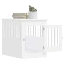 vidaXL Gaiola para cães branca 55x80x68 cm em madeira engenheirada - Branco - Ver 5