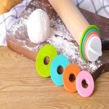Adjustable Thickness Roller Pin With Measurement Scale, Non-Stick Wooden Rolling Pin For Dough, Baking And Pastry Making - Multicolor - View 7