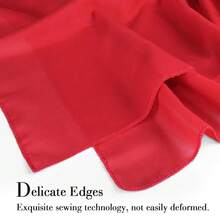 P Pothuiny Women Chiffon Sheer Shawl Wraps For Evening Dresses, 79inchx24inch Lightweight Soft Chiffon Scarfs Wedding Party Bridal,79inchx24inch,Red - 紅色 - 查看 7
