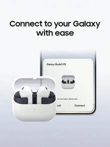 Samsung 三星 Galaxy Buds 3 FE (2025) 真无线蓝牙耳机，主动降噪，强劲音效，通话清晰，持久续航，AI 免提功能 - 黑色 - 查看 3