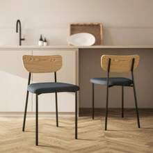 Dining Chairs, Set Of 2, Kitchen Chairs With Backrest, Linen Look, Without Armrests, Upholstered Chairs With Steel Legs, Living Room Chairs For Dining Table, Grey