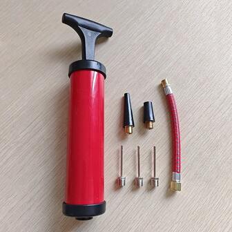 8-tums uppblåsbart verktygsset med 7 delar, basketboll, fotboll, volleyboll, yogaboll, simring, uppblåsbar pump, bärbar bollpump och nål för inomhus- och utomhussporter, pump för hemmabruk