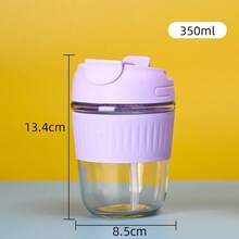 TendenciaTaza Café Portátil Térmica Con Tapa Y Pajilla Pop-up 350mlCalidad premium - Violeta - Ver 2