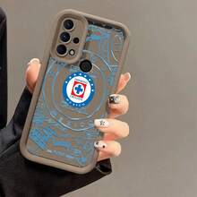 Blue Deptivo Cross Mexican Print Phone Case (1 Piece) With Sky Eye Step Embossed Shockproof Design. Suitable For  Edge 60/50, E13, 22, 30, 40, G13, 14, 15, 22, 32, 34, 35, 53, 54, 55, 75, 84, 85 Series Phones. - Perfect Christmas Gift For Friends, Loved Ones, Or Yourself. - 黑色 - 查看 4