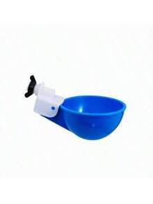 Automatic Poultry Waterer Kit - Large Blue Chicken Water Cup For Chickens, Ducks, Geese, Turkeys & Rabbits - 5 Pieces (Bucket Not Included)