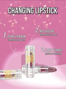 MISSLYN-SHIMMER Color Changing Lipstick, Temperature Sensitive Lipstick, Pearl Finish With Shimmer, Non-Sticky, Moisturizing, Beautiful Natural Translucent Pink, Sparkling And Dazzling, Makeup Brand, Face Makeup, Suitable For Women And Girls, Winter Essential, Y2K Style, Fashion , Birthday Gift, Best Gift, Valentine's Day Gift, Party Essential, New Year Gift, Best Color, Vegan And Cruelty-Free - 13 BERRY - 查看 5
