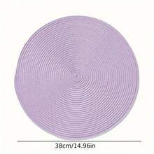 1 tấm lót bàn tròn đơn giản màu tím bằng nhựa PP kiểu Bohemian - Màu tím - Xem 8