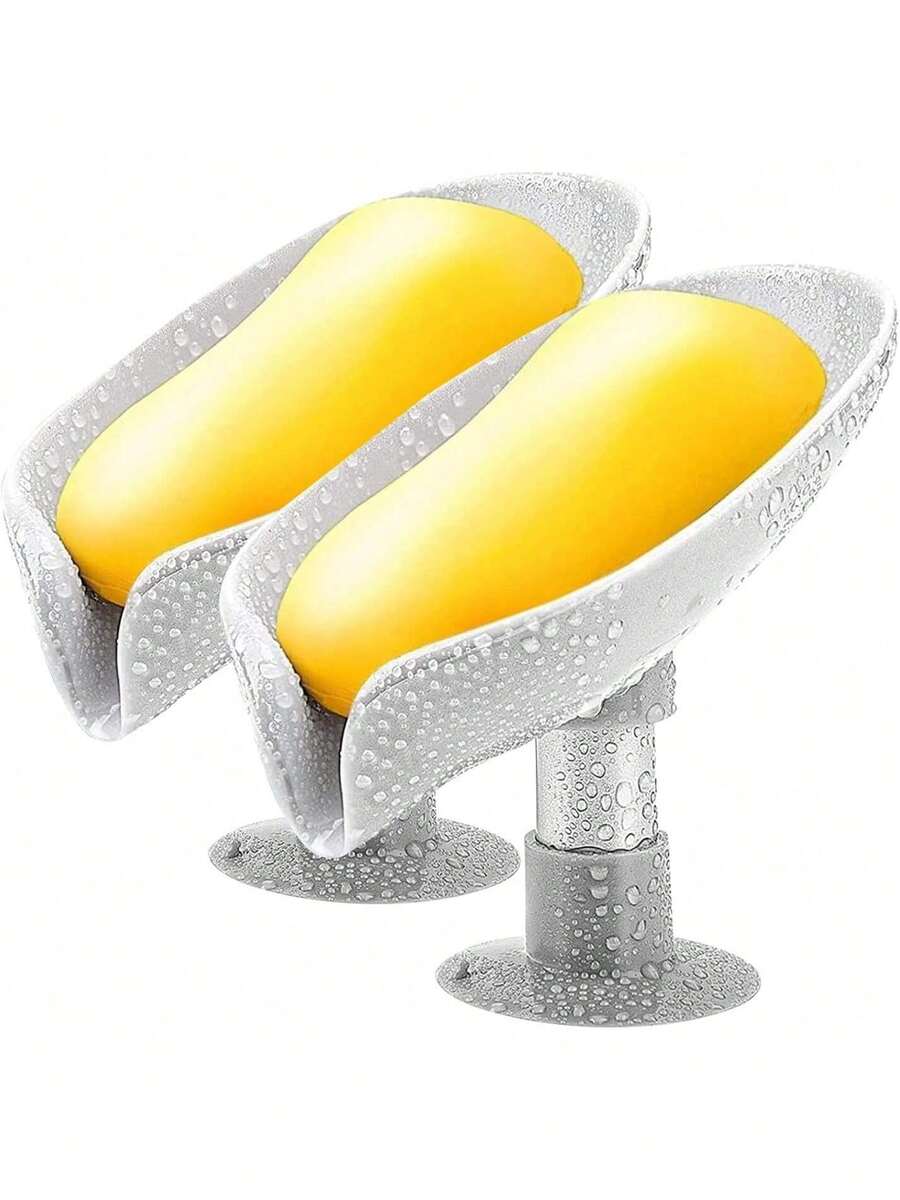 EstiloTendenciaJabonera De BañO, 2 Piezas Jaboneras Para BañO Autodrenante, Estuche Porta Jabon De BañO Con Ventosa, FáCil De Limpiar, Jabonera Para BañO, Ducha, Cocina, Fregadero, BañEra (Gris)Calidad PremiumVersióN Mejorada - gris - Ver 1