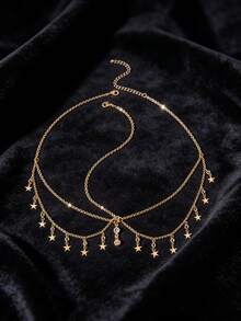 Girl's Luxury Bridal Headchain, Fashionable Bohemian Style Wedding Headpiece, Gold Headpiece, Student Supplies, Girls' Accessories - Multicolor - View 9