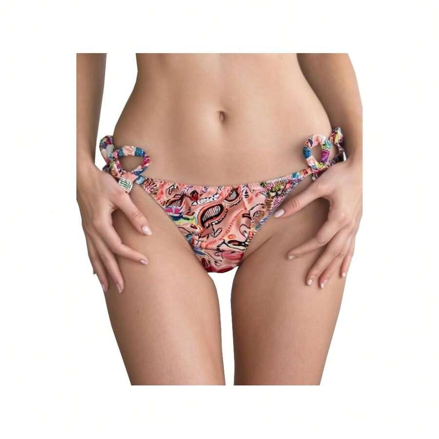 Women Silk Panties Lightweight Briefs Smooth Breathable Satin Bikini,Sexyys Tie-Side Underwear Daily Fit Comfort,Floral#3 - 花卉#3 - 查看 1